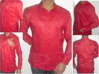 Guayabera 4 Bolsillos Caballero Manga Langa 